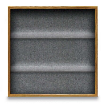 United Visual Products Outdoor Enclosed Combo Board, 48"x36", Satin Frame/Black & Rubber UVCB4836OD-BLACK-RUBBER